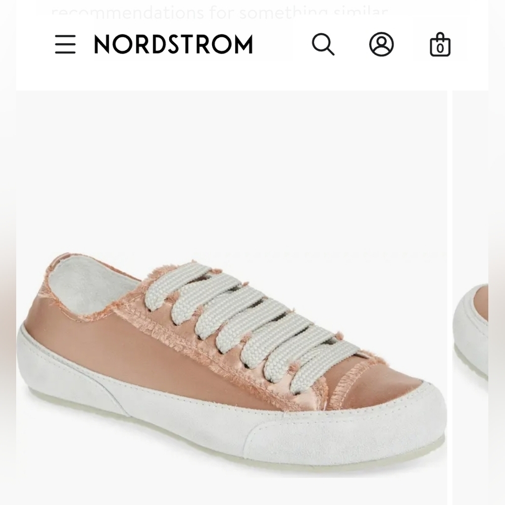 Rose Satin Sneakers Suede Lining